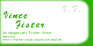 vince fister business card